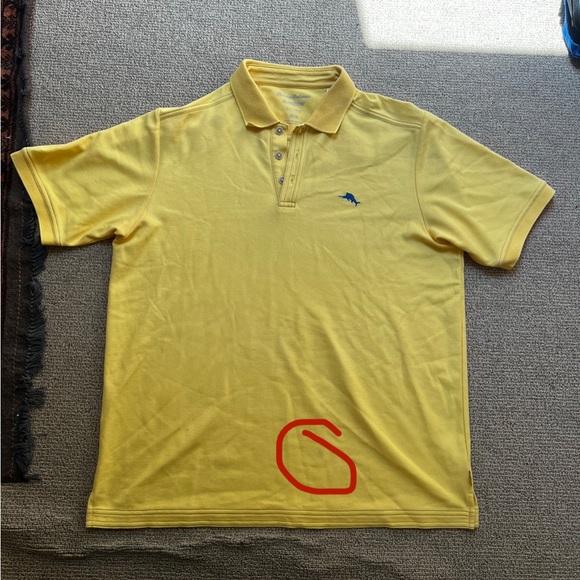 Men’s Yellow Tommy Bahama IslandZone Supima Polo Shirt Size M - Picture 9 of 9